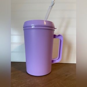 Purple water jug with straw.💦